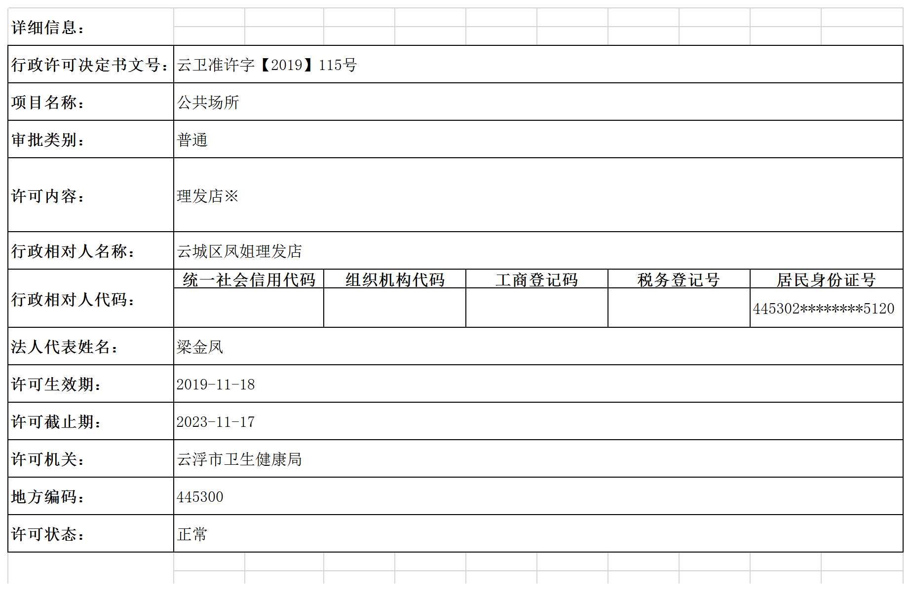 115《公共场所》普通【云城区凤姐理发店】   2019-11-18.png