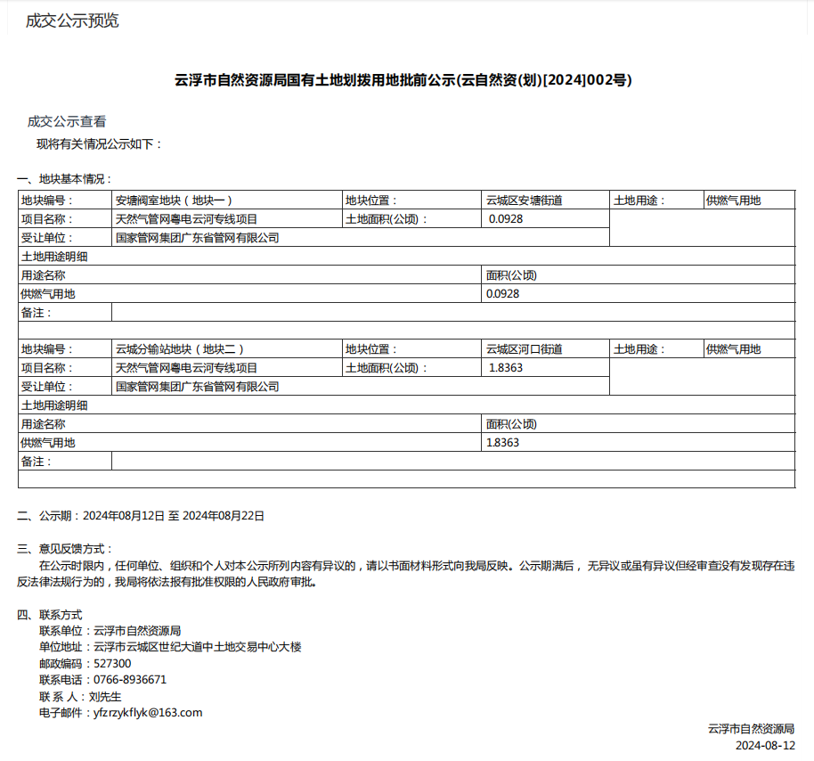 云浮市自然资源局国有土地划拨用地批前公示(云自然资(划)[2024]002号).png